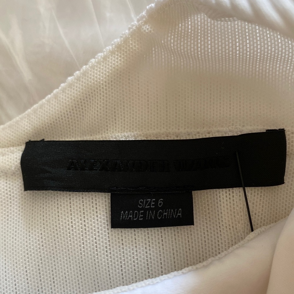 EUC ALEXANDER WANG Poplin Fit-And-Flare Mini Dress 6 $695 - Picture 9 of 10